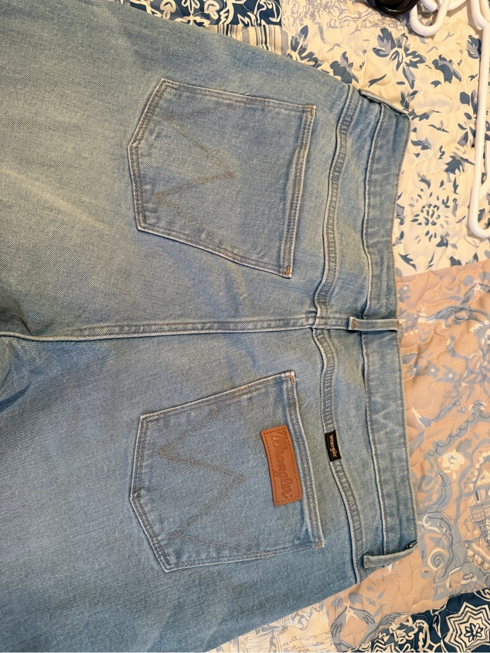 Wrangler High Rise Bootcut Jean Blue Denim Straight Leg Jeans